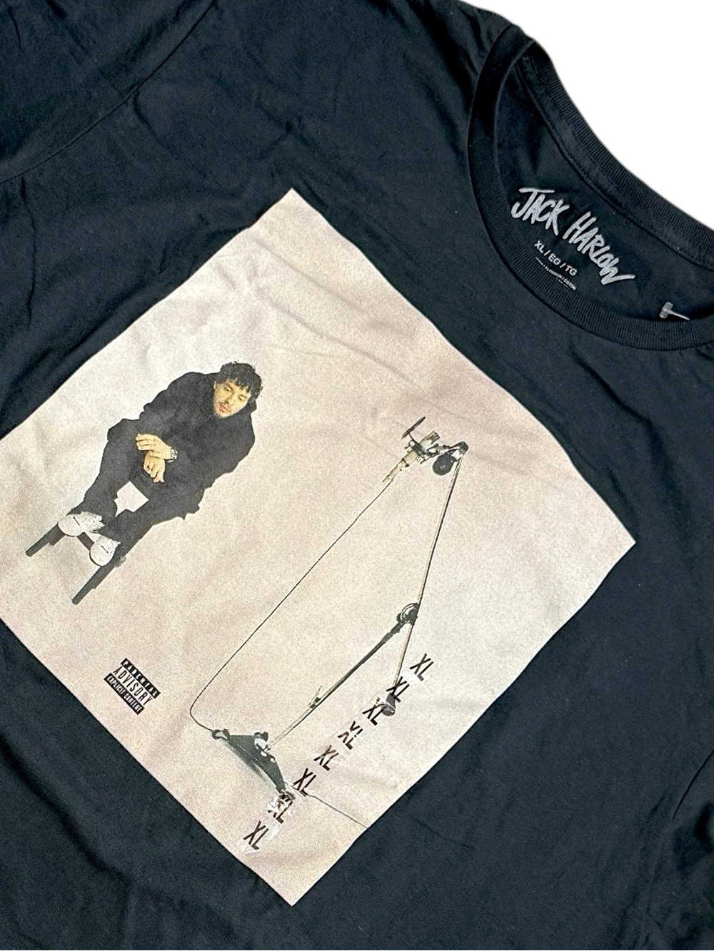 Jack Harlow Graphic T Shirt Mens XL Black Rap Hip Hop Music Tee Cotton